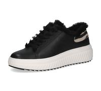 Caprice Damen Sneaker flach zum Schnüren mit Wechselfußbett, Schwarz (Black Comb), 41 EU