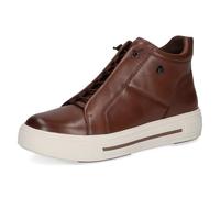 Caprice Damen Sneaker hoch aus Leder mit Reißverschluss, Braun (Cognac Nappa), 38.5 EU