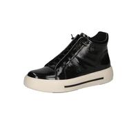 Caprice Damen Sneaker hoch 26070840 aus Leder mit Reißverschluss Schwarz (Black Naplak) 37,5 EU