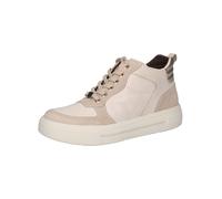 CAPRICE Damen Sneaker hoch aus Leder mit Reißverschluss, Weiß (Offwhite Comb), 38 EU