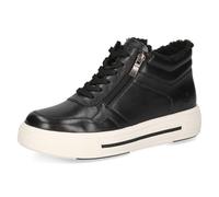 CAPRICE Damen Sneaker hoch aus Leder Plateau, Schwarz (Black Nappa), 40.5 EU