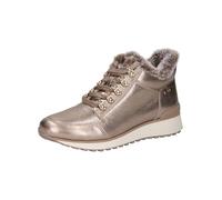 CAPRICE Damen Sneaker hoch mit Fütterung aus Leder mit Schnürsenkeln, Beige (Taupe Metallic), 38 EU