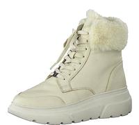 CAPRICE Damen Sneaker hoch mit Fütterung Memotion aus Leder Fell Weite G, Elfenbein (Offwhite Soft), 37 EU