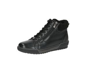 CAPRICE Damen Sneaker hoch mit Fütterung mit Reißverschluss Wasserabweisend, Schwarz (Black Nappa), 38 EU