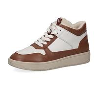 CAPRICE Damen Sneaker hoch mit Fütterung Winter, Braun (Cognac/White), 39 EU