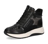 CAPRICE Damen Sneaker hoch mit Reißverschluss Plateau, Schwarz (Black Comb), 38 EU