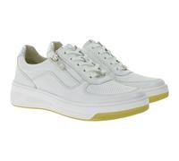 CAPRICE Damen Sneaker im Layer-Look Echtleder-Schuhe Schnür-Schuhe 9-23720-44 191 Weiß 38