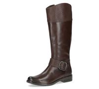 CAPRICE Damen Stiefel aus Leder mit Schnalle, Braun (Dk Brown Comb), 38.5 EU