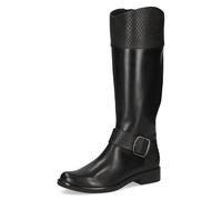 CAPRICE Damen Stiefel aus Leder mit Schnalle, Schwarz (Black Comb), 39 EU