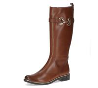 Caprice Stiefel Damen aus Leder mit Zierschnalle Braun (Cognac) Größe 37