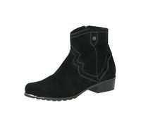 CAPRICE Damen Stiefel mit Absatz aus Leder mit Reißverschluss, Schwarz (Black Suede), 36.5 EU