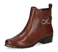 CAPRICE Damen Stiefeletten aus Leder Kleiner Absatz, Braun (Cognac Nappa), 36.5 EU