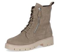 Caprice Damen Stiefeletten aus Leder mit Reißverschluss, Beige (Taupe Nubuc), 37 EU