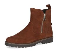 CAPRICE Damen Stiefeletten aus Leder mit Reißverschluss, Braun (Cognac Suede), 37 EU