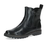 CAPRICE Damen Stiefeletten aus Leder mit Reißverschluss, Schwarz (Black Nappa), 36 EU