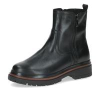Chelseaboots CAPRICE, Damen, Gr. 37, schwarz, Leder, Schuhe Chelseaboots, Blockabsatz, Stiefelette mit Zierreißverschluss an der Außenseite (15827137-37) schwarz