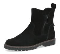 CAPRICE Damen Stiefeletten aus Leder mit Reißverschluss, Schwarz (Black Suede), 36 EU