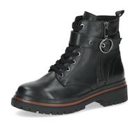 Schnürstiefelette CAPRICE "Caprice Stiefelette Leder", Damen, Gr. 41, schwarz, Leder, Schuhe (98989569-41) schwarz