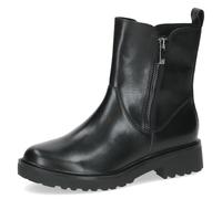 Chelseaboots CAPRICE, Damen, Gr. 38, schwarz, Leder, Schuhe Chelseaboots, Blockabsatz, Stiefelette mit Zierreißverschluss außen (49331903-38) schwarz