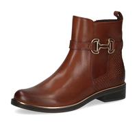 Stiefelette CAPRICE, Damen, Gr. 38,5, braun (cognac used), Leder, klassisch, Schuhe, Blockabsatz, Businessschuh, Boots mit edlem Schmuckelement (48002069-38,5) cognac used