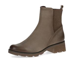 CAPRICE Damen Stiefeletten mit Absatz Airmotion aus Leder Blockabsatz Weite G, Braun (Mud Nubuc), 36 EU
