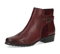 CAPRICE Damen Stiefeletten mit Absatz Airmotion aus Leder Kleiner Absatz Weite G, Rot (Bordeaux Comb), 38.5 EU