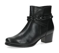 CAPRICE Damen Stiefeletten mit Absatz Airmotion aus Leder Kleiner Absatz Weite G, Schwarz (Black Nappa), 36 EU