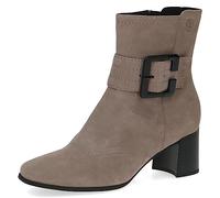 CAPRICE Damen Stiefeletten mit Absatz aus Leder Blockabsatz, Braun (Mud Suede), 41 EU