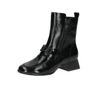 CAPRICE Damen Stiefeletten mit Absatz aus Leder mit Blockabsatz, Schwarz (Black Naplak), 36.5 EU