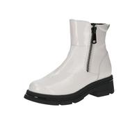 CAPRICE Damen Stiefeletten mit Absatz aus Leder mit Reißverschluss, Weiß (White Naplak), 37 EU