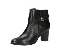 CAPRICE Damen Stiefeletten mit Absatz aus Leder mit Schnalle, Schwarz (Black Nappa), 37 EU