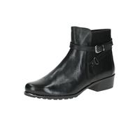 Caprice Damen Stiefeletten 25308-43 Leder mit Schnalle & Absatz Schwarz Größe 42