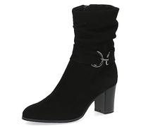 CAPRICE Damen Stiefeletten mit Absatz Memotion aus Wildleder Blockabsatz Weite G, Schwarz (Black Suede), 37.5 EU