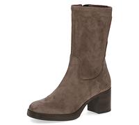 CAPRICE Damen Stiefeletten mit Absatz Memotion Hoher Schaft Blockabsatz Weite G, Braun (Taupe Stretch), 39 EU