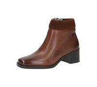 CAPRICE Damen Stiefeletten mit Absatz mit Reißverschluss Bequem, Braun (Cognac Nappa), 37 EU