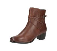 CAPRICE Damen Stiefeletten mit Absatz mit Reißverschluss Elegant, Braun (Cognac Nappa), 40.5 EU