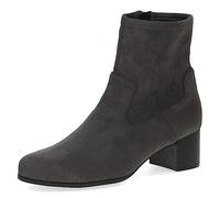 CAPRICE Damen Stiefeletten mit Absatz mit Reißverschluss Vegan, Grau (Dk Grey Str.), 38 EU