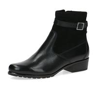 CAPRICE Damen Stiefeletten mit Absatz mit Schnalle Kleiner Absatz, Schwarz (Black Nappa Co), 38 EU