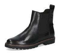 Caprice Chelseaboots 72351109 Damen Leder/Textil Blockabsatz Used Optik Schwarz Gr. 38