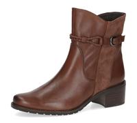 CAPRICE Damen Stiefeletten mit Schnalle Blockabsatz, Braun (Cognac Comb), 38 EU