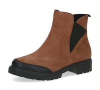 CAPRICE Damen Stiefeletten ohne Absatz Airmotion aus Leder Flach Weite G, Braun (Muscat Suede), 39 EU