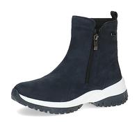 CAPRICE Damen Stiefeletten ohne Absatz Airmotion aus Leder mit Reißverschluss Weite G, Blau (Ocean Suede), 38 EU