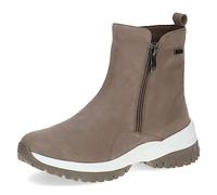 CAPRICE Damen Stiefeletten ohne Absatz Airmotion aus Leder mit Reißverschluss Weite G, Braun (Mud Suede), 37 EU