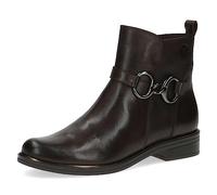 CAPRICE Damen Stiefeletten ohne Absatz aus Leder Flach Weite G, Braun (Dk Brown Nappa), 37 EU