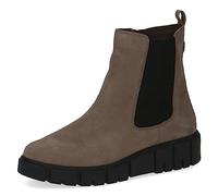 CAPRICE Damen Stiefeletten ohne Absatz aus Leder mit Reißverschluss, Braun (Mud Suede), 41 EU