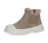 CAPRICE Damen Stiefeletten ohne Absatz Climotion aus Leder Gefüttert Weite G, Braun (Mud Nubuc), 38 EU