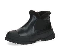 CAPRICE Damen Stiefeletten ohne Absatz Climotion aus Leder Gefüttert Weite G, Schwarz (Black Nappa), 41 EU