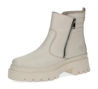 CAPRICE Damen Stiefeletten ohne Absatz Memotion aus Leder Plateau Weite G, Beige (Beige Nappa), 41 EU