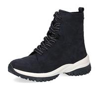 CAPRICE Damen Stiefeletten zum Schnüren Airmotion aus Leder mit Reißverschluss Weite G, Blau (Ocean Suede), 39 EU