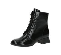 CAPRICE Damen Stiefeletten zum Schnüren aus Leder Kleiner Absatz, Schwarz (Black Naplak), 36.5 EU